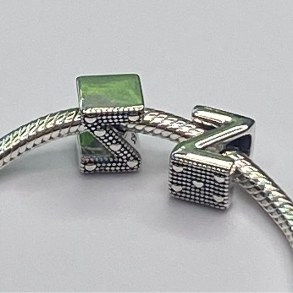 Sterling Silver Letter Z Charm - Picture 1 of 8